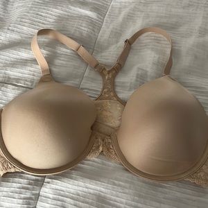 Maidenform full coverage, lightly lined racer back bra with front closure